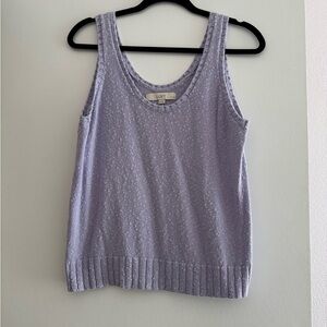 Loft Lavender Textured Women's Tank Top size medium petite